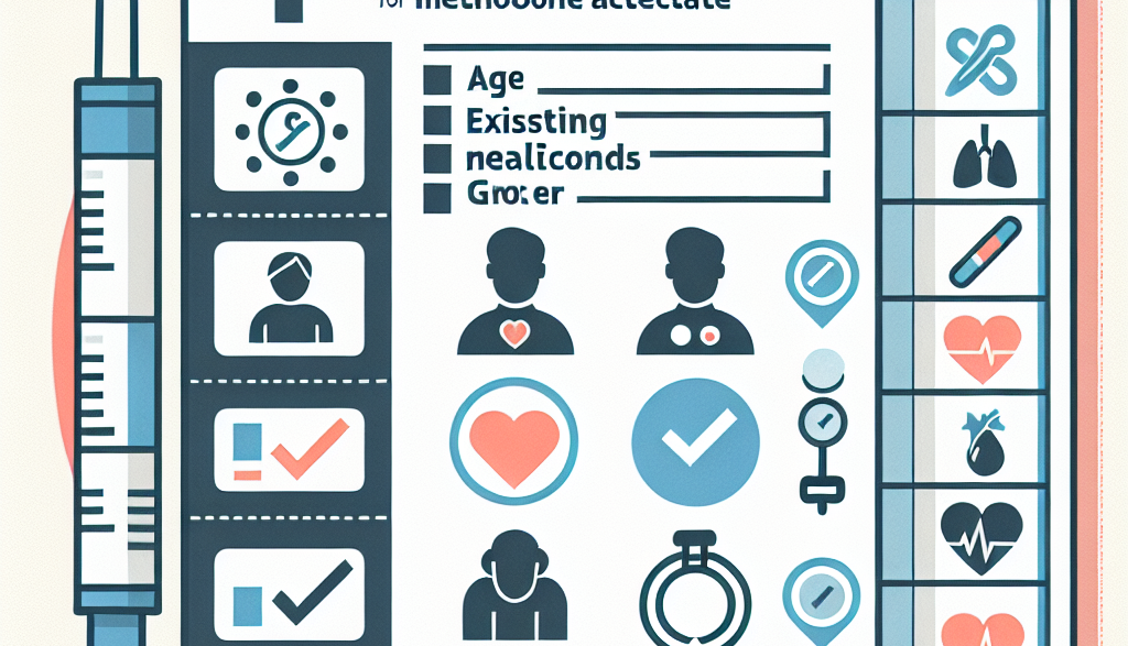 Patient selection criteria for acetato di metenolone therapy