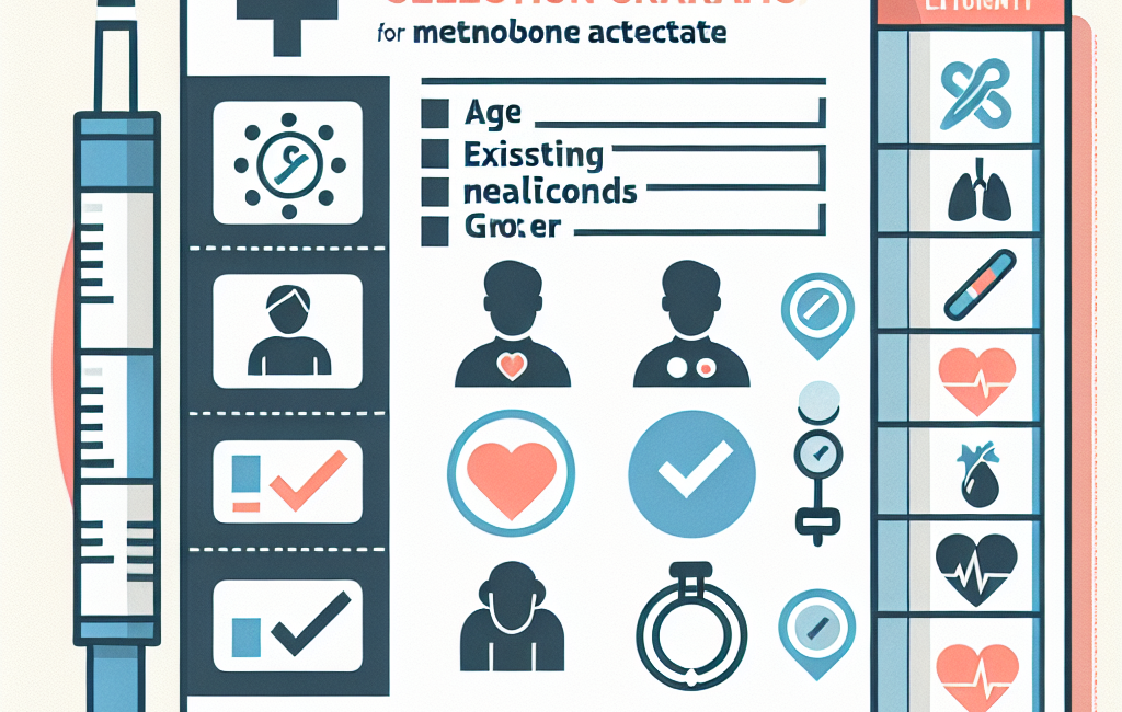 Patient selection criteria for acetato di metenolone therapy