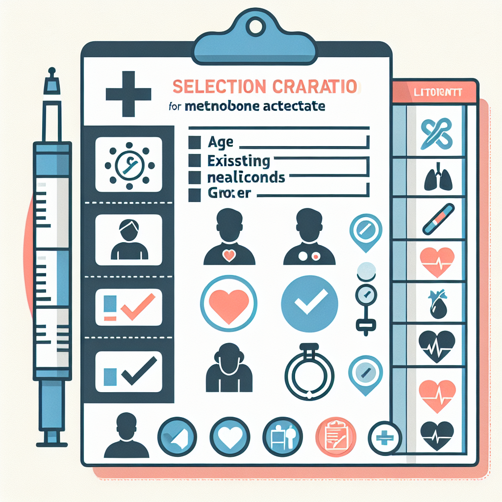 Patient selection criteria for acetato di metenolone therapy